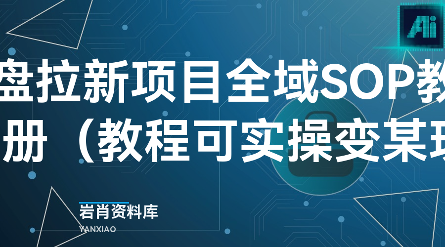 网盘拉新项目全域SOP教程手册（教程可实操变某现）-岩肖