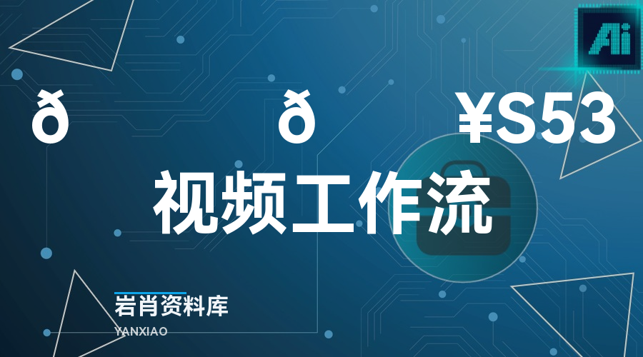 🍊 🔥S53视频工作流-岩肖
